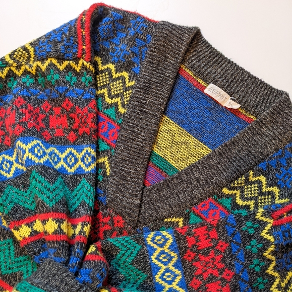 Vintage Esprit Oversized Colourful Sweater - Picture 8 of 8